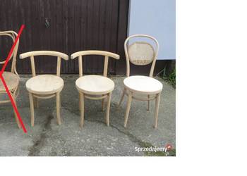 Stare antyczne krzesłą gięte.