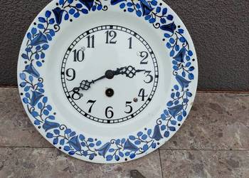 104 Stary zegar ścienny kuchenny fajans chodzik balansowy ceramiczny