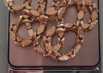 Nowy  złoty łańcuszek Cartier pr.585 60cm