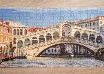 Puzzle Szlakiem odkrywców Włochy - Wenecja. Most Rialto.