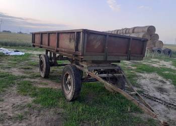 Przyczepa wywrotka d47 3 strony na małym kole D 35 lewo praw