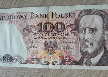 100 złotych  1.VI.1986 seria SP 100 złotych  1.VI.1986 seria SP