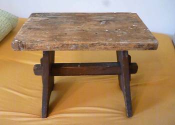 TABORET WIEJSKI DREWNIANY STARY