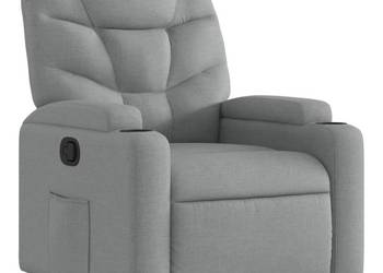 vidaXL Fotel rozkładany, jasnoszary, tapicerowany tkaniną(SKU:372441)