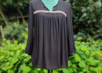 Czarna bluzka tunika Esmara 42 XL wiskoza top boho hippie etno bohemian