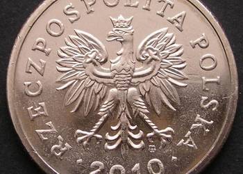 Polska 1 złoty 2010 - stan menniczy z woreczka NBP