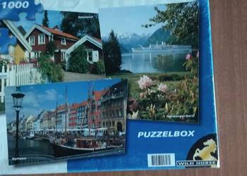 Puzzle 3x 1000 elementów kompletne