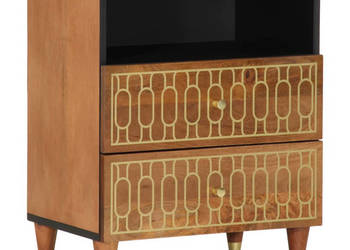 Szafka nocna 50x33x62 cm lite drewno mango WM-358294