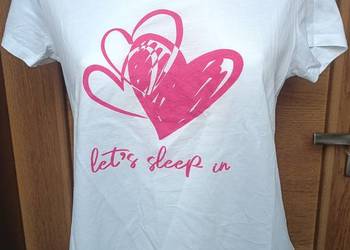 Let's sleep in Biała Esmara t-shirt koszulka 36-38 S