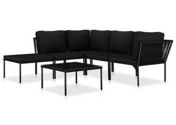 vidaXL 6-cz. zestaw wypoczynkowy do ogrodu, z poduszkami, PVC, cz(sku48589)