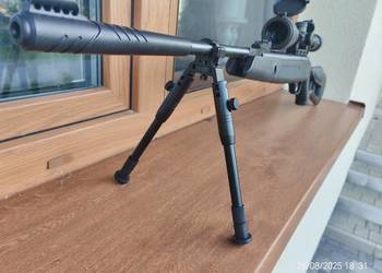Wiatrówka Hatsan 4,5mm, luneta Theta Optics, bipod. Bogaty zestaw.