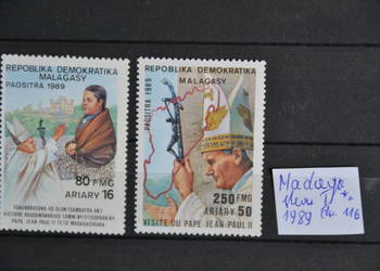Znaczki. Papież Jan Paweł II Madagaskar I ** Ks Chrostowski 116