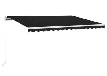 Ręcznie zwijana markiza z LED 400 x 350 cm antracytowa WM-3068984