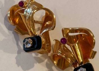 Portugalia | Wyjątkowe stare kolczyki ze złota próby 800 (19,2 ct)