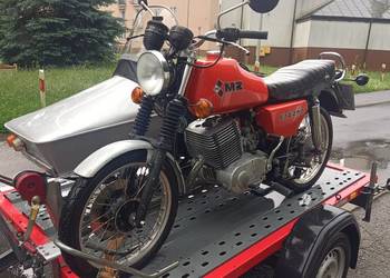 1990 MZ etz 250 z wózkiem bocznym . rarytas .