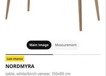 Stół Nordmyra stół ikea Skandynawski  Warszawa