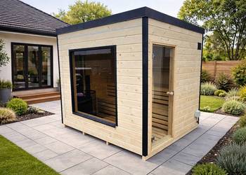 SAUNA OGRODOWA CUBE LUX 220 x 220cm z oknem