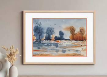 Akwarela Akwarelka Obraz pt. Zwiastun