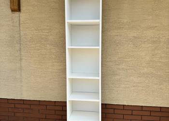 Regał z półkami biały słupek szafka na książki Regał z półkami biały słupek szafka na książki