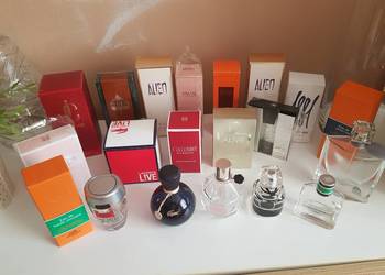 20 x Puste flakony z kartonikami po oryginalnych perfumach