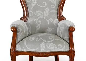 Nowy fotel ludwikowski Chesterfield welur 78267