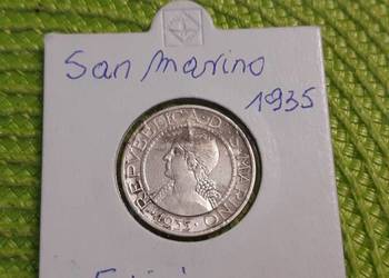moneta srebrna San Marino z 1935r