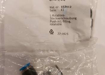 FESTO QSRL-1/4-6  złączka wtykowa kątowa  nr kat 153412