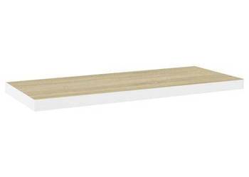 vidaXL Półka ścienna, dębowo-biała, 80x23,5x3,8 cm, MDF(sku326579)
