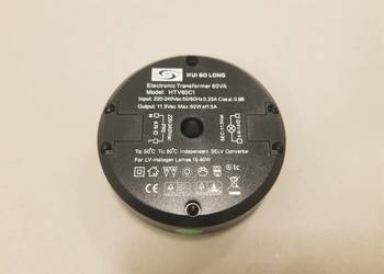 Zasilacz Transformator do Halogenów na 12V 60W HUI BO LONG HTV60C1