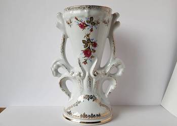 Porcelanowy wazon / amfora Złota Róża, Chodzież, porcelana PRL