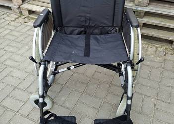 Wózek inwalidzki dla osoby PUSZYSTEJ szerokie siedzisko udźwig do 160 kg