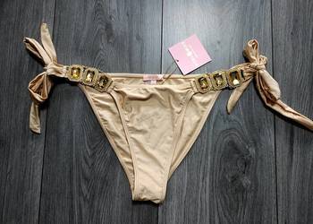 Bikini strój kąpielowy dół majtki cyrkonie kamienie kryształki