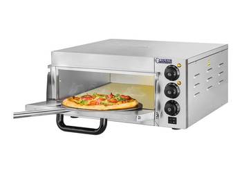 Jednokomorowy piec do pizzy 40cm 2000W inox szamot