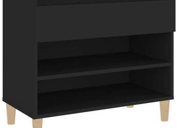 Szafka na buty czarna 70x36x60 cm materiał drewnopochodny WM-819757