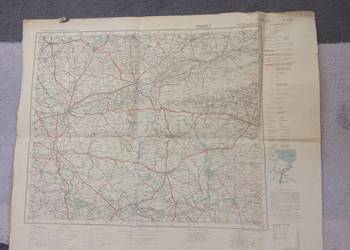 ( 462. ) Niemiecka Mapa Frankfurt/Oder I Okolice Na Wschód