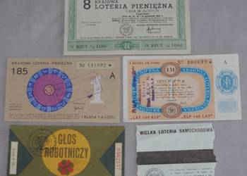 Zestaw losów loteryjnych 5 szt.