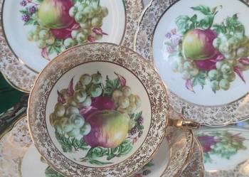 Kolekcjonerska AYNSLEY *England * Fruit and Gold