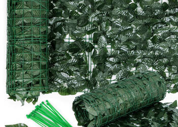 Sztuczny bluszcz żywopłot 500x50 cm zielona osłona na balkon maskująca