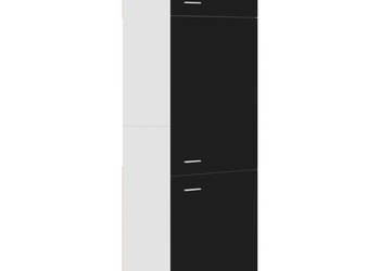 Szafka na lodówkę czarna 60x57x207 cm materiał drewnopochodny WM-802539