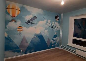 Tanie artystyczne malowanie ścian w pokoju dla dzieci