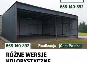 Garaż Blaszany Otwarty /Wiata Garażowa /Zadaszenie/Magazyn - GRZYWSTAL