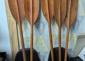 Wiosła drewniane lekkie 250cm zabytkowe ładne ozdoba marina kajak łódka Wiosła drewniane lekkie 250cm zabytkowe ładne ozdoba marina kajak łódka