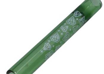 Fajka do Palenia Tytoniu Suszu CBD Przezroczysta z Zielonym Odcieniem 10 cm