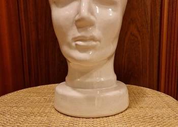 Stara ceramika z Scheurich West Germany model 701 głowa  biała lata 70-te