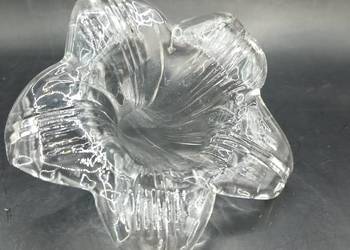 Szkło przycisk do papieru przezroczysta lilia figurka