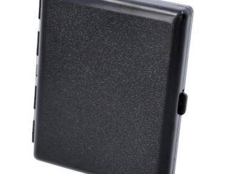 Czarna Papierośnica Plastikowa z Blaszkami Etui na Papierosy Gentelo