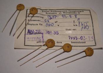 Kondensator 62pF 160V KCP CERAD