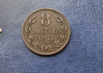 Stare monety 8 doubles 1911 Guernsey