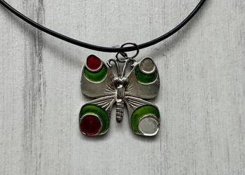 NOWY Łańcuszek wisior wisiorek motyl  zawieszka