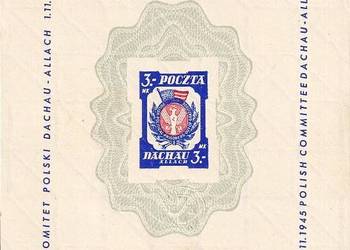 POLSKA-NIEMCY-DACHAU 1945-bloczek.Gratis wysyłka!